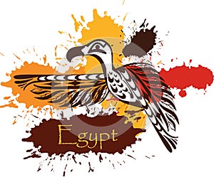 Abstract egyptian bird symbol