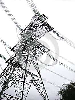 Abstract electricity pylon