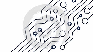 Abstract electronic circuit board lines pattern, vector design Generative AI