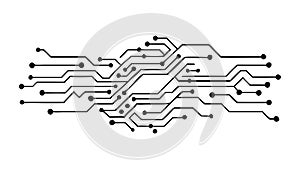 Abstract Electronic Circuit Board Pattern, vector design Generative AI
