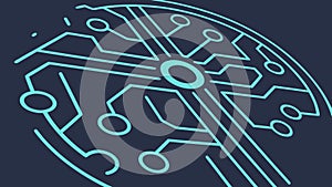 Abstract electronic circuit board, symbolizing technology and digital connectivity, vector design Generative AI