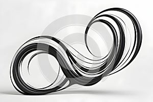 Abstract elegance flow forming an asymmetrical shape. photo