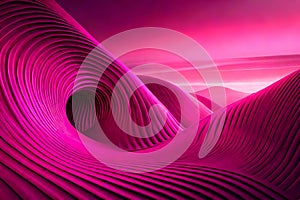 Abstract Elegance in Magenta-Pink: Surreal Gradient Satin Texture with Unpredictable Folds and Chaotic Flow with Generative AI