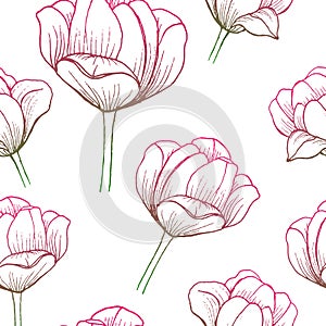 Abstract Elegance pattern with floral background