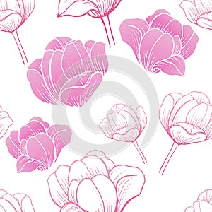 Abstract Elegance pattern with floral background