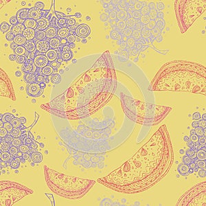 Abstract Elegance Seamless pattern with floral