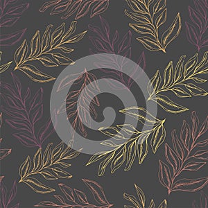 Abstract Elegance Seamless pattern with floral background - Vector