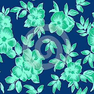 Abstract elegance seamless pattern with floral background