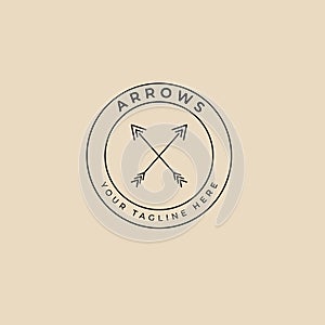 Abstract elegant arrows line logo icon  design. arc lined  sign