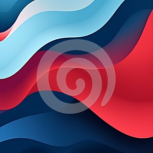 Abstract elegant background design with space for your text. Corporate concept red blue white illustration. Wavy shapes