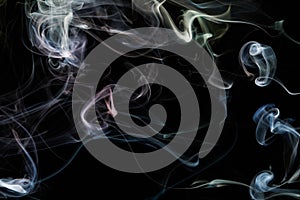 Abstract elegant color smoke line