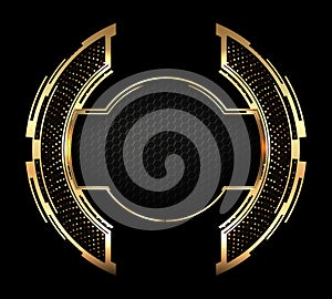 Abstract elegant frame with metallic elements