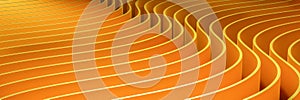 Abstract elegant golden curves banner