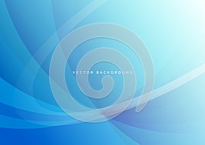 Abstract elegant light blue curve background