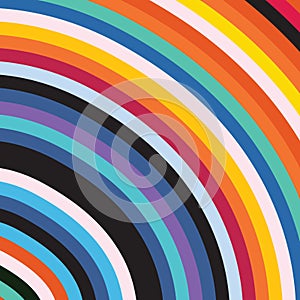 Abstract Elegant Rainbow Colorful Circle Stripe Sun Burst Background