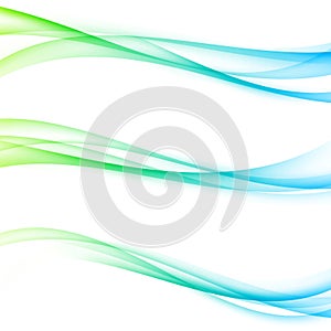 Abstract elegant swoosh line gradient divider set