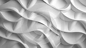 Abstract elegant white and gray background. Abstract white wavy pattern.