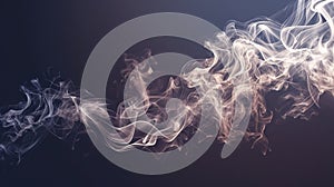 Abstract Elegant White Smoke on Dark Background Wallpaper