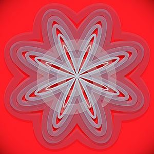 Abstract element with radial lines. Distorted shape.