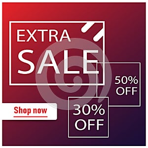 Abstract elements on a red liquid background. Sale banner template design. Big sale special offer. Special offer banner for poster