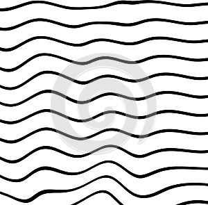 Abstract elements with vertical parallel straight lines. Abstract geometric illustration. Curvature, monochrome.