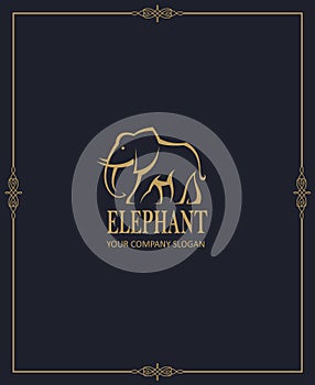 Abstract elephant icon