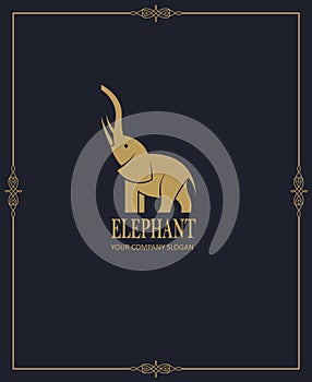 Abstract elephant icon