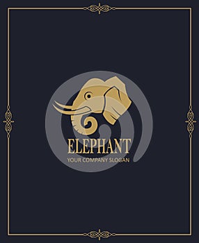 Abstract elephant icon