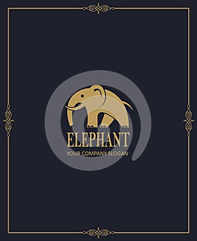Abstract elephant icon