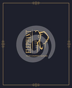 Abstract elephant icon