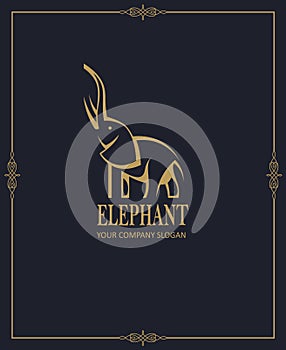 Abstract elephant icon