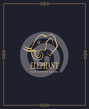 Abstract elephant icon