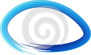 Abstract ellipse curve blue brush stroke texture gradient