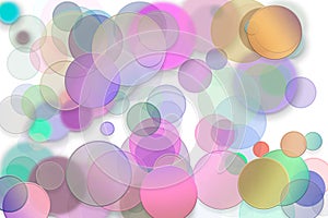 Abstract embossed & random circle, ellipse or bubble shape. Canvas, design, generative & floor.