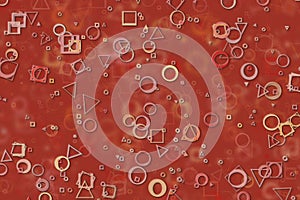 Decorative and pattern shape illustrations. Surface, painting, p