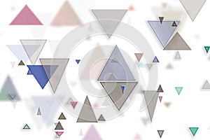 Abstract embossed & random triangle shape, digital generative art for web page. Texture, pattern, repeat & effect.