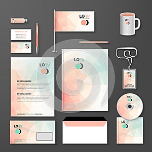 Abstract empty corporate identity template. Vector company style for brandbook and guideline