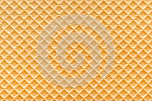 empty golden waffle texture, background for your design photo