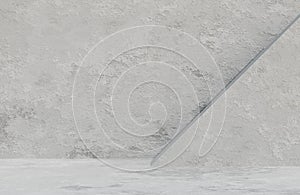 Abstract empty room concrete wall background grunge texture style.,3d model and illustration