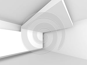 Abstract empty white room interior