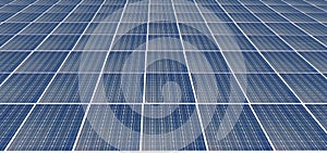 Abstract endless power solar panel on blue sky background, alternative clean energy concept