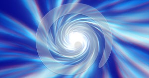 Abstract energy blue tunnel twisted swirl of cosmic hyperspace magical