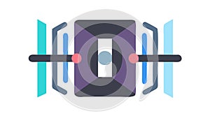 Abstract Energy Core Icon: Power Technological Source, vector design Generative AI