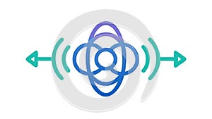 Abstract Energy Core for Power and Technology, vector design Generative AI