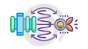 Abstract Energy Flow Data Transfer Icon, vector design Generative AI