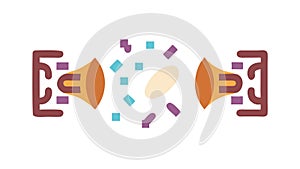 Abstract Energy Transfer Stream, Particle Physics Vector, vector design Generative AI