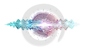 Abstract Energy Wave Dynamic Light Beam Effect Vector, vector design Generative AI