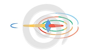 Abstract Energy Wave Loop Icon, Dynamic Motion Continuous Flow, vector design Generative AI