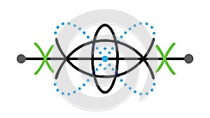 Abstract Energy Waveform, Data Flow, Digital Connection, vector design Generative AI