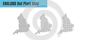 Abstract England Map with Dot Pixel Spot Modern Concept Design Isolated on White Background Vector illustration